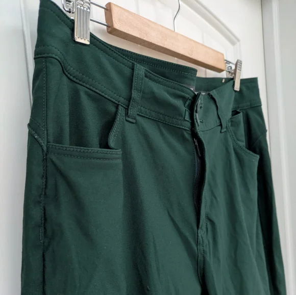 Prana Women's Stretch Zion Mid-Rise Forest Green Pant - Picture 8 of 11